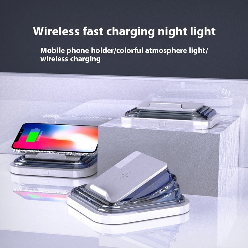 Smart Wireless Charger Seven-color Ambience Light